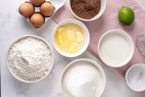 Ingredientes massa profissional - topview