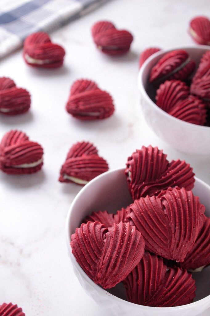 receita Biscoitos red velvet recheado