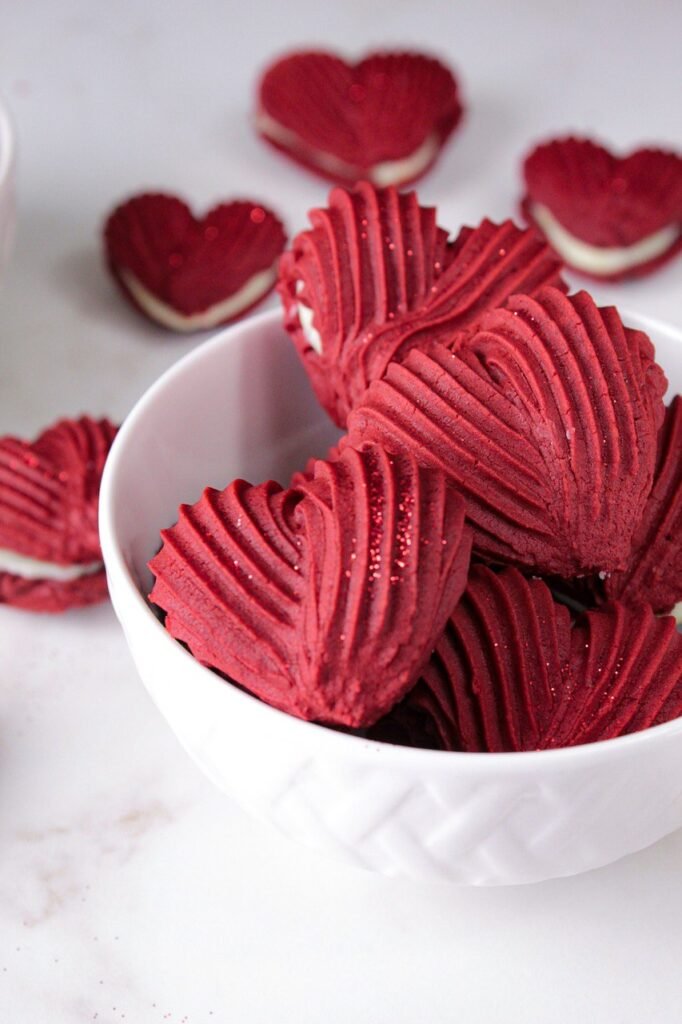 receita Biscoitos red velvet recheado