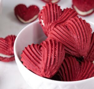 receita Biscoitos red velvet recheado