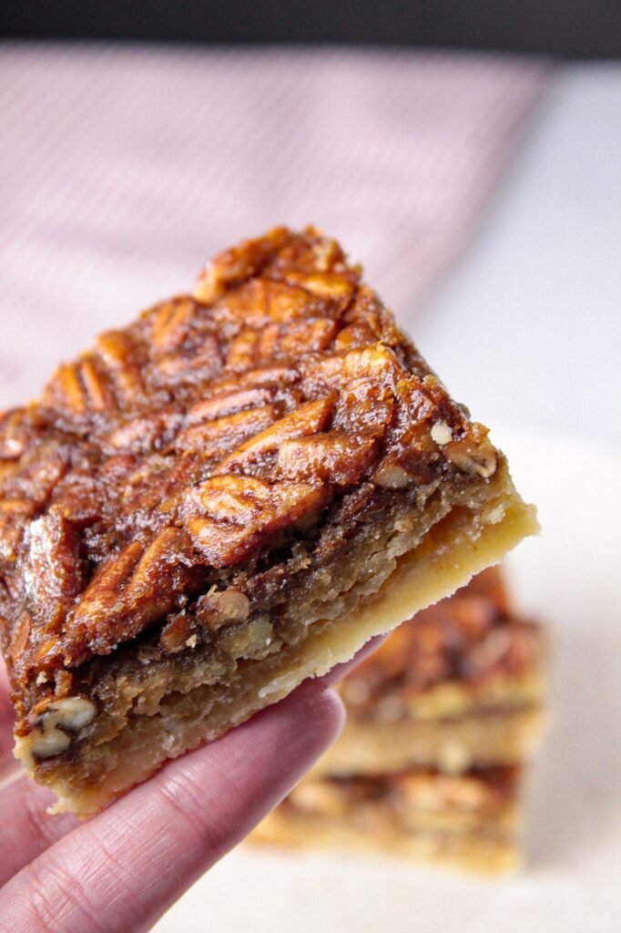 Receita Torta de nozes em barrinha