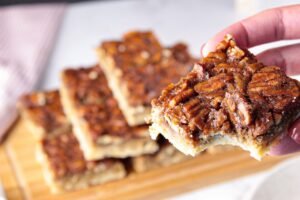 Receita Torta de nozes em barrinha