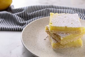 Receita barrinha de limão - lemon bars