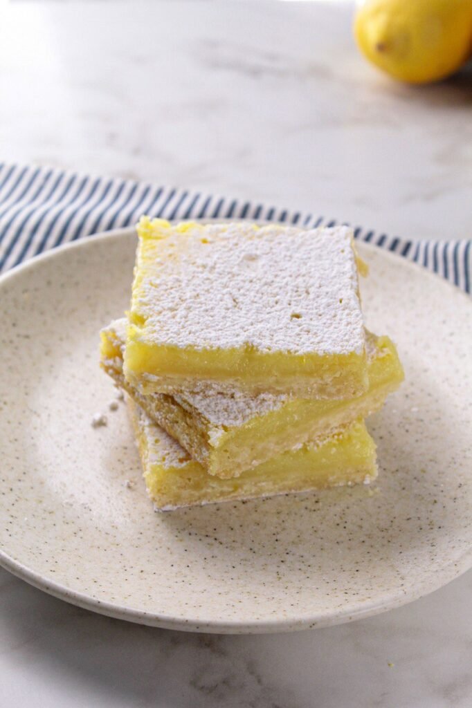 Receita barrinha de limão - lemon bars