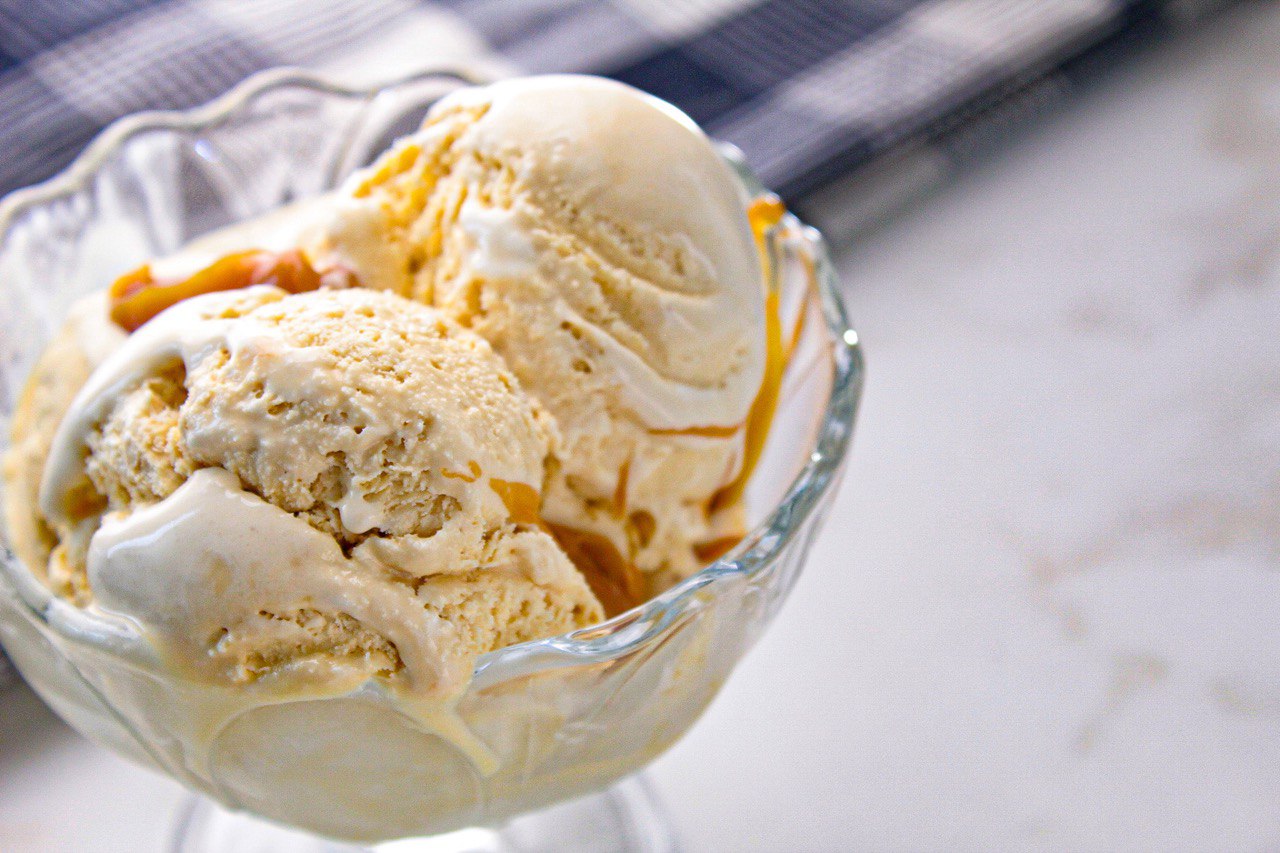 Receita de sorvete de caramelo salgado