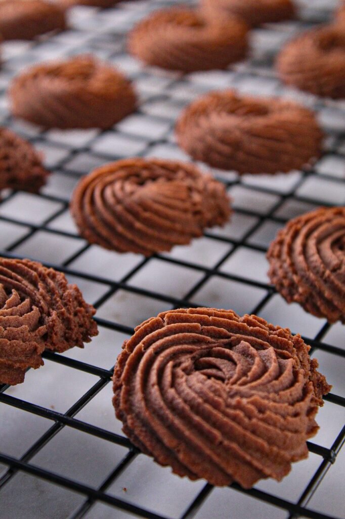 Receita de Biscoito de Chocolate no bico de confeitar