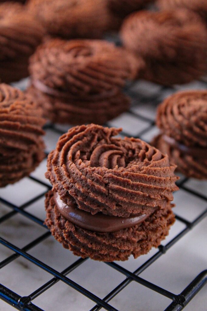 Receita de Biscoito de Chocolate no bico de confeitar