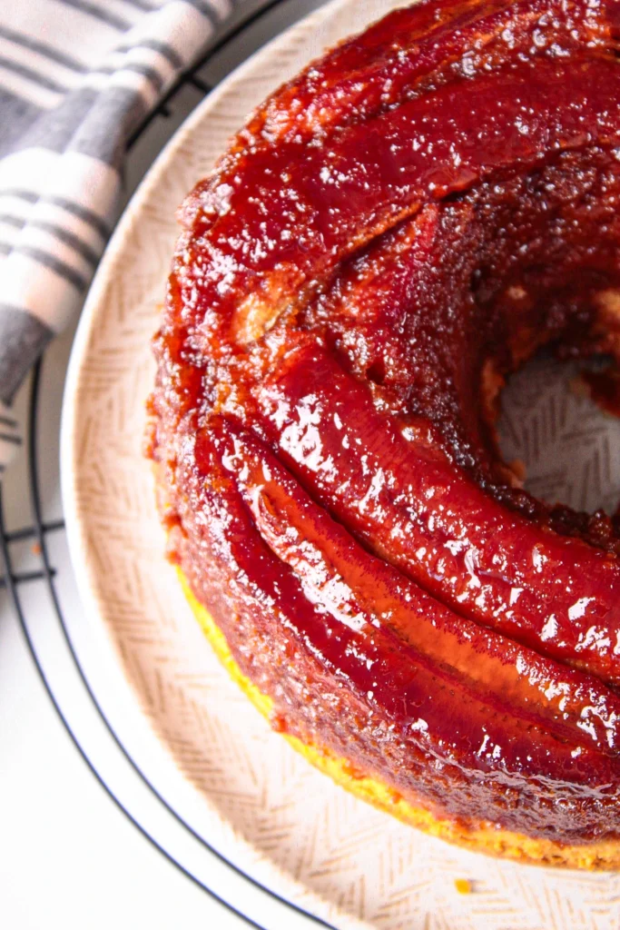 receita de bolo de banana caramelizado